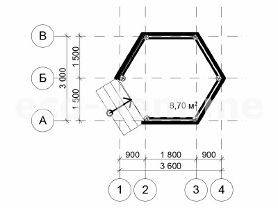 Проект беседки 3х4 №07