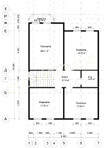 Проект дома из бруса 12X10 № ДБ-131