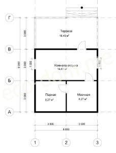 Проект дома из бруса № ДБ-137