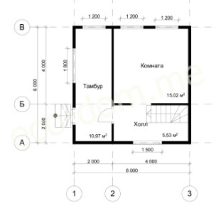 Проект дома из бруса № ДБ-138