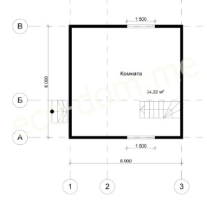 Проект дома из бруса № ДБ-138