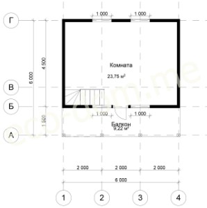 Проект дома из бруса № ДБ-140