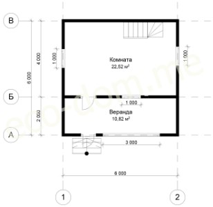 Проект дома из бруса № ДБ-141