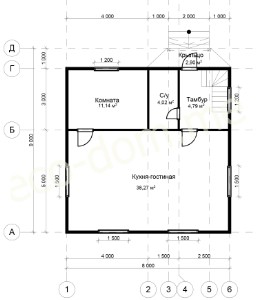Проект дома из бруса № 147