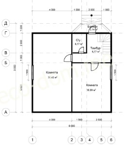 Проект дома из бруса № 147