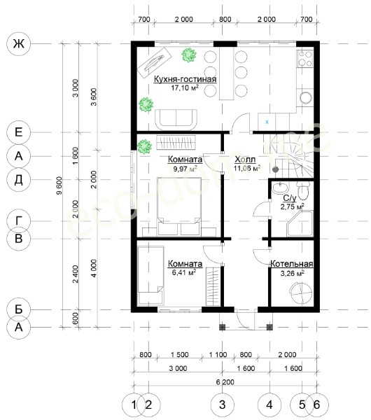 Проект дома из бруса № 150