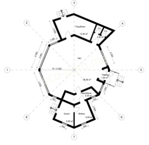 Проект дома из бруса № 152