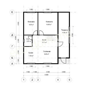 Проект дома из бруса № 156