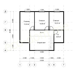 Проект дома из бруса № 162