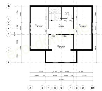 Проект дома из бруса № 163