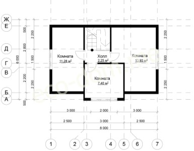 Проект дома из бруса № 166