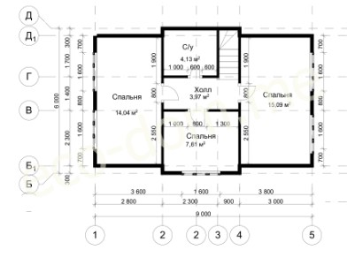 Проект дома из бруса № 167