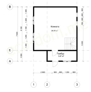 Проект дома из бруса № 175