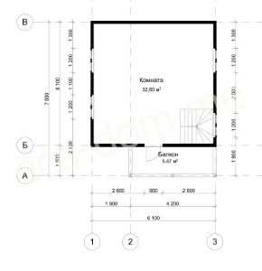 Проект дома из бруса № 175