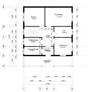 Проект дома из бруса № 177