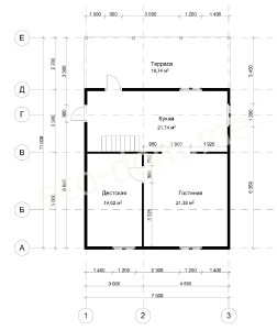 Проект дома из бруса № 178