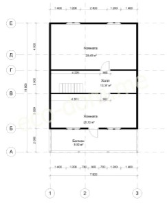 Проект дома из бруса № 178