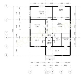Проект дома из бруса № 180