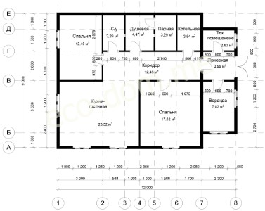 Проект дома из бруса № 183