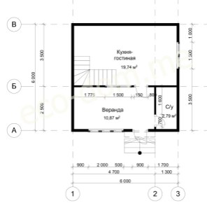 Проект дома из бруса № 184