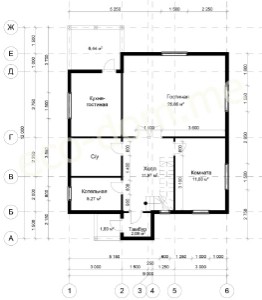 Проект дома из бруса № 188