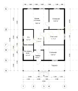 Проект дома из бруса № 189