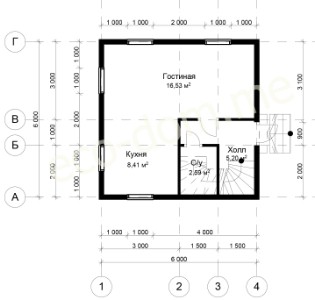 Проект дома из бруса № 191