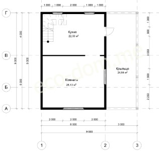 Проект дома из бруса № 193