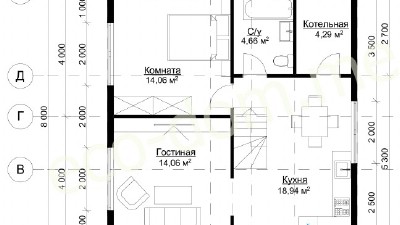 Проект дома из бруса № 197