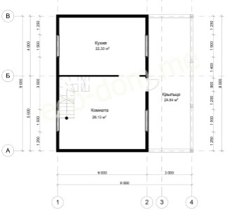 Проект дома из бруса № 194