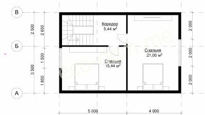 Проект дома из бруса 8х9 № ДБ-56