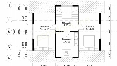 Проект дома из бруса 7х9 № ДБ-61