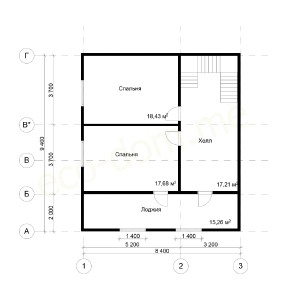 Проект дома из бруса 9*10 № ДБ-124