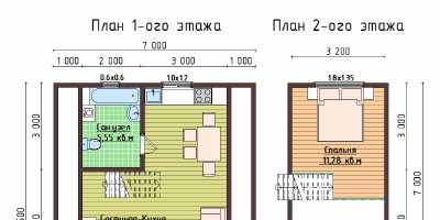 А фрейм дом-шалаш 6х6 м № 08