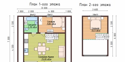 А фрейм дом-шалаш 6х6 м № 11