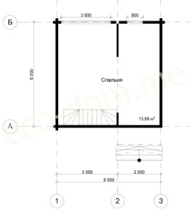 Проект элитного дома 6х6 № ЭД-101
