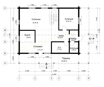 Проект элитного дома 11х14 № ЭД-108