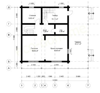 Проект элитного дома 11х12 № ЭД-112