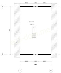 Проект дома из бревна 11х9 № ДиБ-82