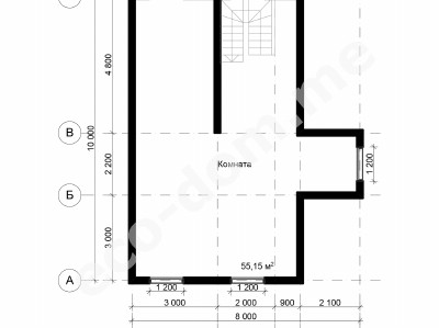 Проект дома из бруса 10х9 № ДБ-90