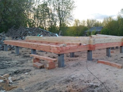 Строительство домов под усадку в Пскове