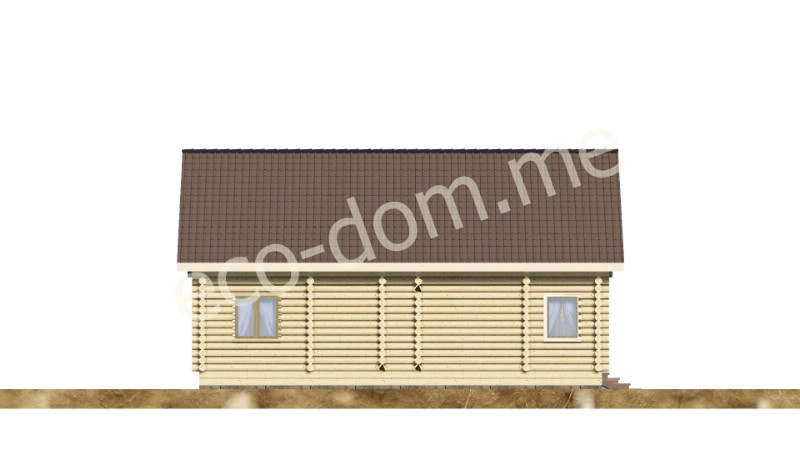 Проект дома из оцилиндрованного бревна 11х9 № ДиОБ-82